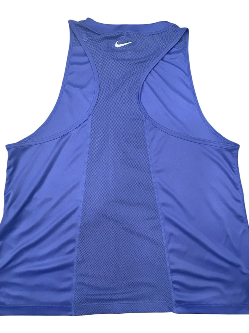 Nike Running Dri-Fit Tank Top Women's Size L Blue Racerback Mesh Panel Shirt
